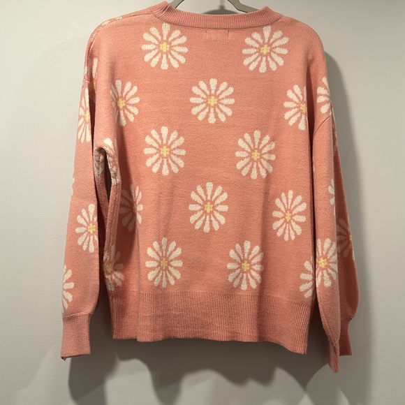 Pink flower print sweater - Picture 4 of 5